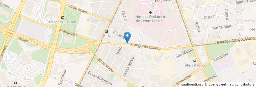 Mapa de ubicacion de yale en Cuba, La Habana, Cerro.