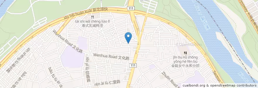 Mapa de ubicacion de mini B手作漢堡 en 臺灣, 新北市, 永和區.