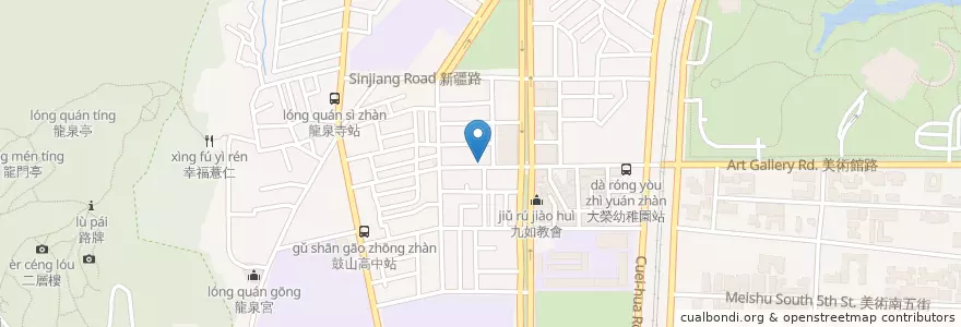 Mapa de ubicacion de 西藏街傳統早餐店 en Taiwan, Kaohsiung, 鼓山區.