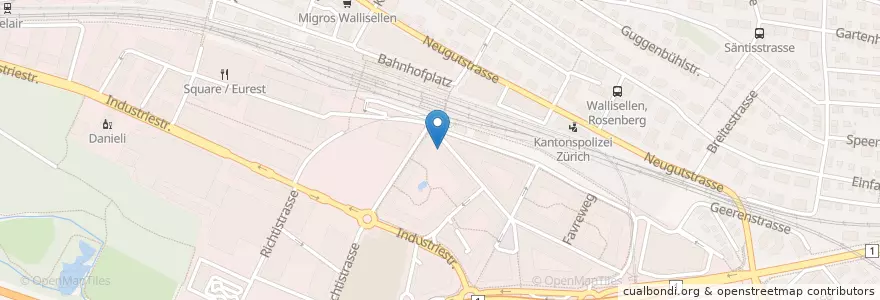 Mapa de ubicacion de KETs Make Up Academy en Suiza, Zúrich, Bezirk Bülach, Wallisellen.