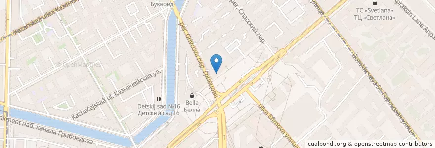 Mapa de ubicacion de Хесбургер en ロシア, 北西連邦管区, レニングラード州, サンクト ペテルブルク, Адмиралтейский Район, Сенной Округ.