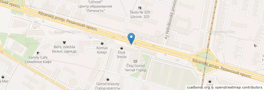 Mapa de ubicacion de Хошан en Russia, Distretto Federale Centrale, Москва, Юго-Восточный Административный Округ, Рязанский Район.