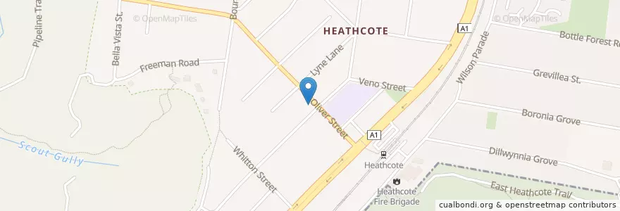 Mapa de ubicacion de KU Heathcote Preschool en أستراليا, نيوساوث ويلز, Sutherland Shire Council, Sydney.