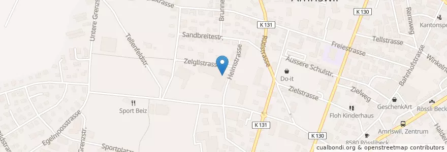 Mapa de ubicacion de Restaurant Egelmoos en Suisse, Thurgovie, Bezirk Arbon, Amriswil.