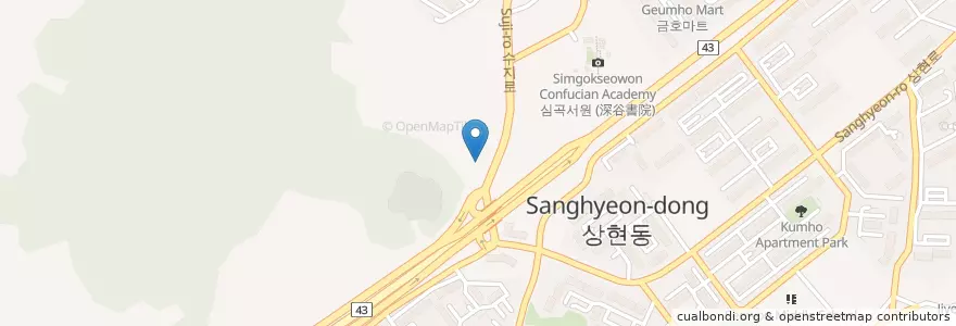 Mapa de ubicacion de Institute for global scholars en Республика Корея, Кёнгидо, 용인시, 수지구.
