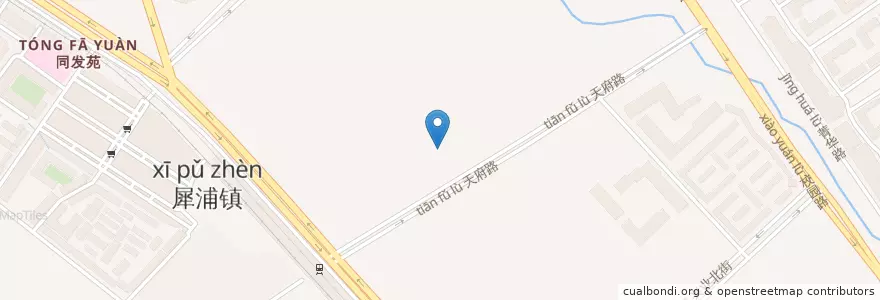 Mapa de ubicacion de 星巴克 en Çin, Siçuan, 成都市, 郫都区 / Pidu, 犀浦街道.