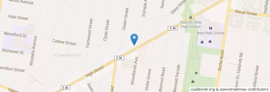 Mapa de ubicacion de Bean Thief en Австралия, Виктория, City Of Boroondara.
