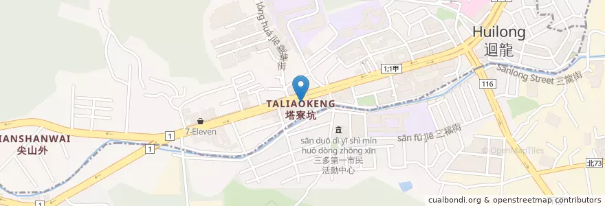 Mapa de ubicacion de 漢堡大師 en Taiwán, Nuevo Taipéi, 樹林區.
