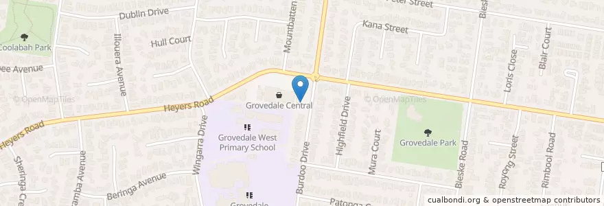 Mapa de ubicacion de Grovedale Medical Centre en استرالیا, Victoria, City Of Greater Geelong.