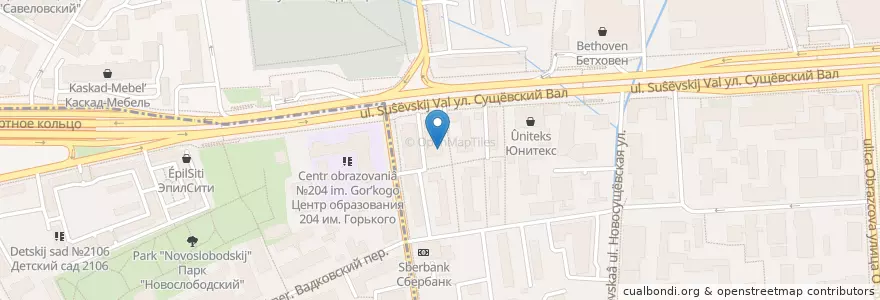 Mapa de ubicacion de Спортивно-досуговый центр "Шире круг" en Russia, Distretto Federale Centrale, Москва, Район Марьина Роща.