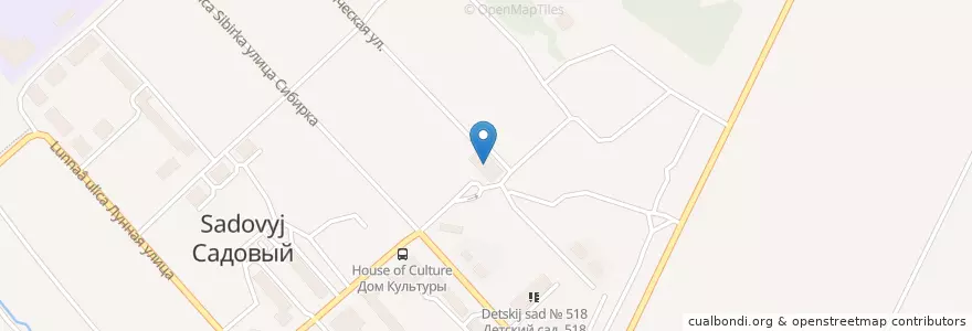 Mapa de ubicacion de Центр культуры и досуга Садовый en Russia, Ural Federal District, Sverdlovsk Oblast, Yekaterinburg Municipality.