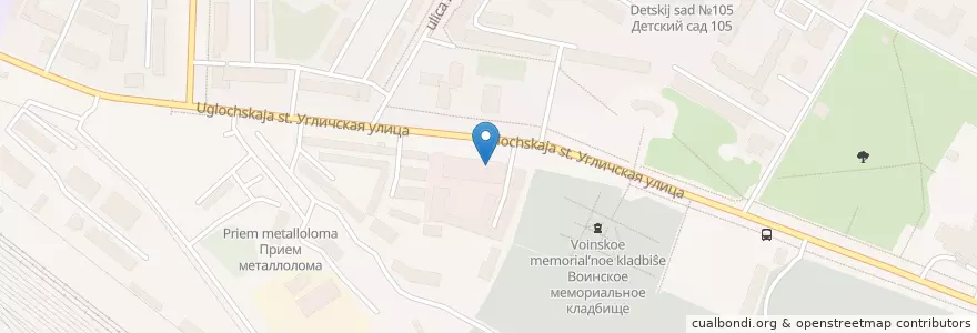 Mapa de ubicacion de Плаза en Rusia, Distrito Federal Central, Óblast De Yaroslavl, Ярославский Район, Городской Округ Ярославль.