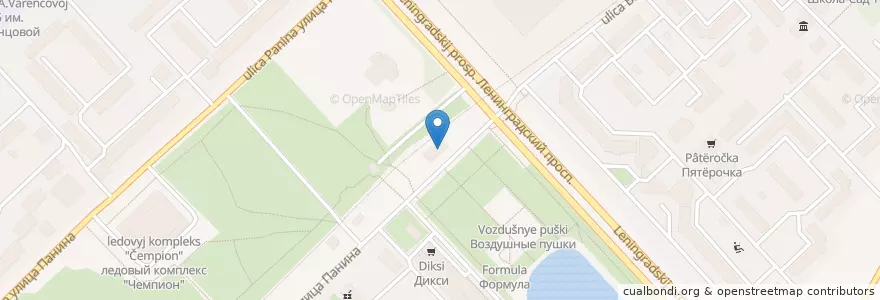 Mapa de ubicacion de Виномикс en Rusia, Distrito Federal Central, Óblast De Yaroslavl, Ярославский Район, Городской Округ Ярославль.