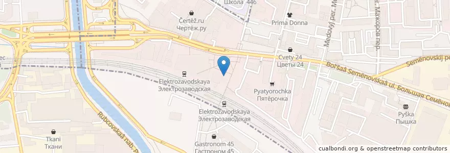 Mapa de ubicacion de KFC en Rusia, Distrito Federal Central, Москва, Восточный Административный Округ, Район Соколиная Гора.