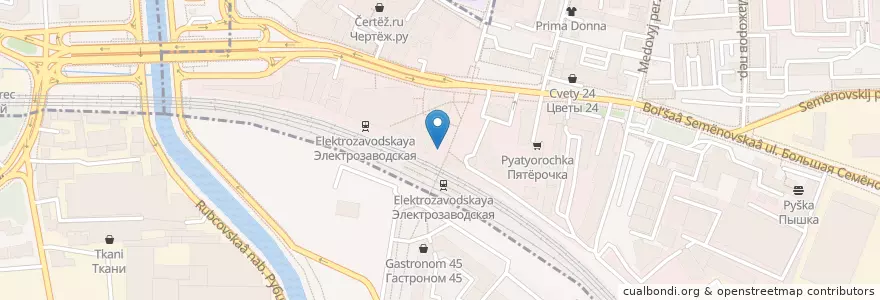 Mapa de ubicacion de Cofix en Россия, Центральный Федеральный Округ, Москва, Восточный Административный Округ, Район Соколиная Гора.