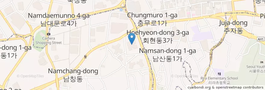 Mapa de ubicacion de Woori Bank headquarters en Coreia Do Sul, Seul, 중구.