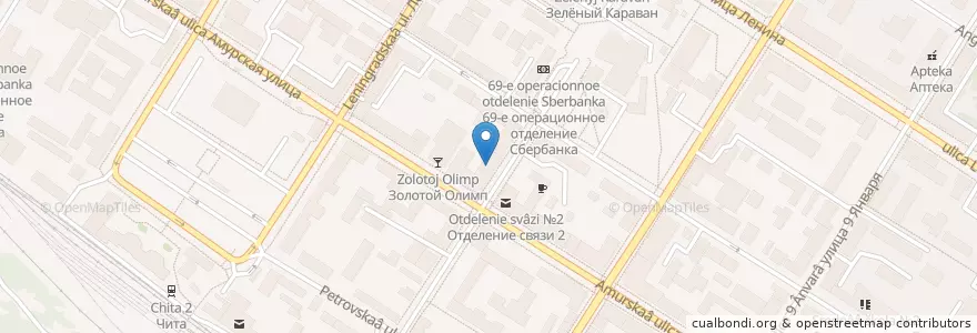 Mapa de ubicacion de Устрица en Rússia, Distrito Federal Oriental, Krai De Zabaykalsky, Читинский Район, Городской Округ Чита.