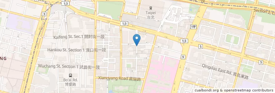Mapa de ubicacion de 義7 Pasta en Taiwan, New Taipei, Taipei, Zhongzheng District.
