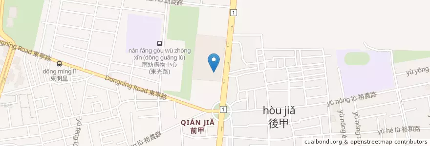 Mapa de ubicacion de 府城錦霞樓 en 臺灣, 臺南市, 東區.