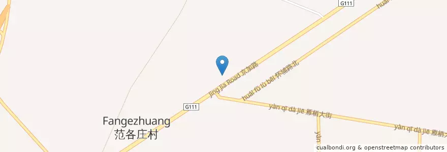 Mapa de ubicacion de 云梦洗浴 en Cina, Pechino, Hebei, 怀柔区 / Huairou.