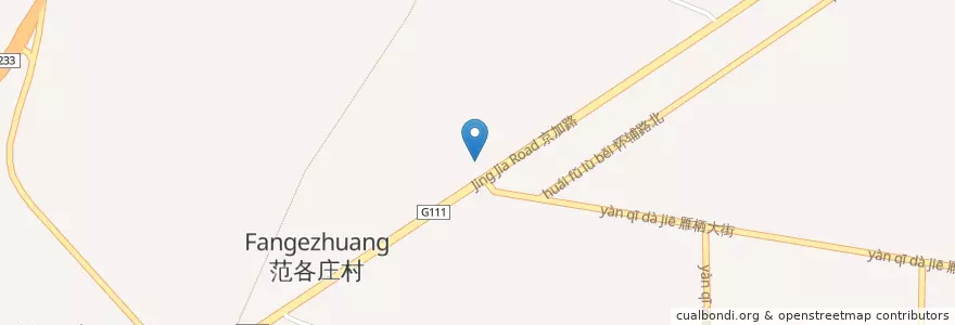 Mapa de ubicacion de 艳聚金缘小吃店 en China, Pekín, Hebei, 怀柔区 / Huairou.