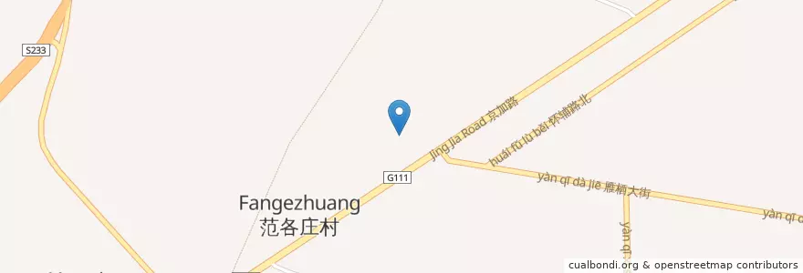 Mapa de ubicacion de 鸿林源骨头馆 en 中国, 北京市, 河北省, 怀柔区.