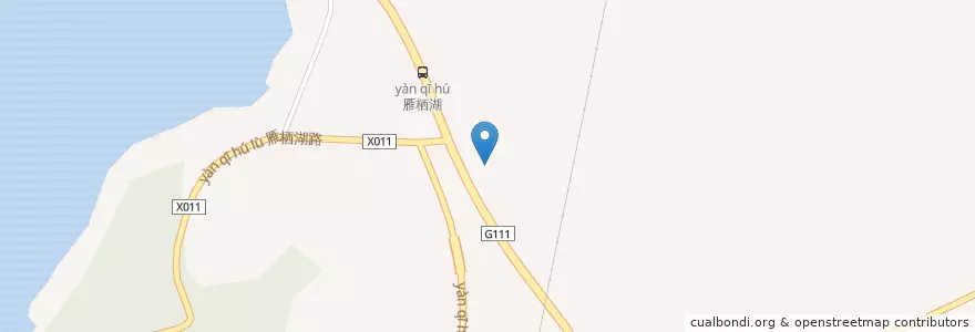 Mapa de ubicacion de 栖湖乡村大院 en China, Pequim, Hebei, 怀柔区 / Huairou.