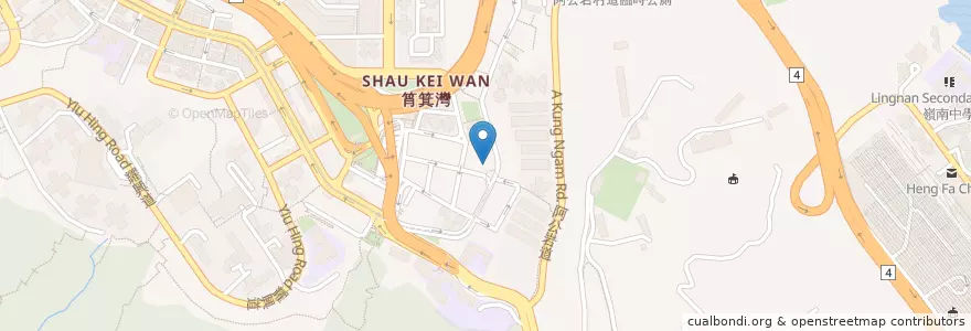 Mapa de ubicacion de 新鴻峰餐廳 en China, Guangdong, Hong Kong, Hong Kong Island, New Territories, Eastern District.