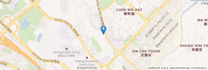 Mapa de ubicacion de 粉嶺樓公廁 Fanling Lau Public Toilet en 中国, 香港, 广东省, 新界, 北區.