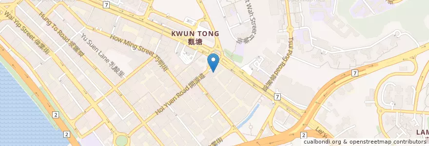Mapa de ubicacion de Doris Chui School of Ballet 崔藹璇芭蕾舞學校 en China, Guangdong, Hongkong, Kowloon, New Territories, 觀塘區 Kwun Tong District.