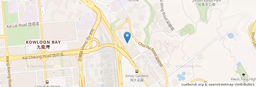 Mapa de ubicacion de Doris Chui School of Ballet 崔藹璇芭蕾舞學校 en China, Cantão, Hong Kong, Kowloon, Novos Territórios, 觀塘區 Kwun Tong District.