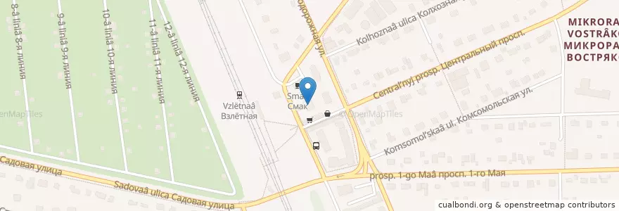 Mapa de ubicacion de Почта Банк en Rusland, Centraal Federaal District, Oblast Moskou, Городской Округ Домодедово.