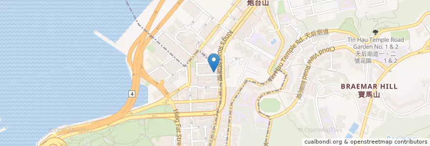Mapa de ubicacion de 香港仔魚蛋王 en 中国, 广东省, 香港, 香港島, 新界, 灣仔區.
