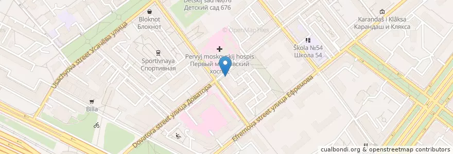 Mapa de ubicacion de Калимера en Rusia, Центральный Федеральный Округ, Москва, Центральный Административный Округ, Район Хамовники.
