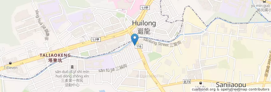 Mapa de ubicacion de 三榮牙醫診所 en 타이완, 신베이 시, 수린 구.