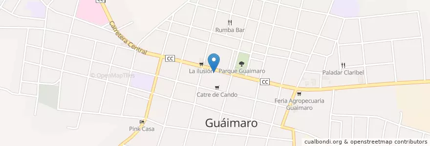 Mapa de ubicacion de Cafetería en Cuba, Camagüey, Guáimaro, Ciudad De Guaimaro.