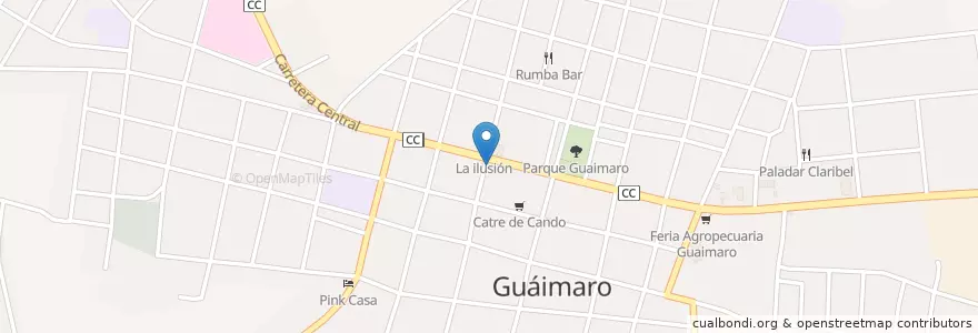 Mapa de ubicacion de Teléfono Público en Cuba, Camagüey, Guáimaro, Ciudad De Guaimaro.