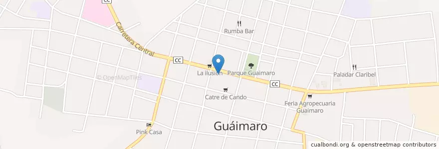 Mapa de ubicacion de Banco de Crédito y Comercio en Cuba, Camagüey, Guáimaro, Ciudad De Guaimaro.