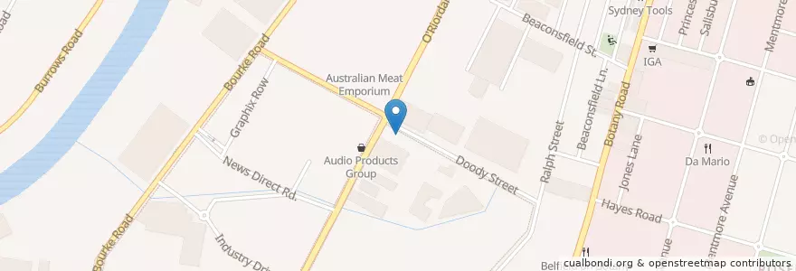 Mapa de ubicacion de Eat Me Espresso Bar en Austrália, Nova Gales Do Sul, Council Of The City Of Sydney, Sydney.