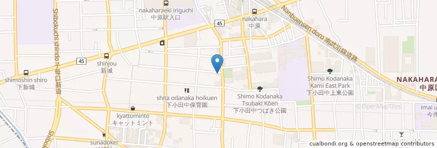 Mapa de ubicacion de BIG FOOT en Japan, 神奈川県, 川崎市, 中原区.