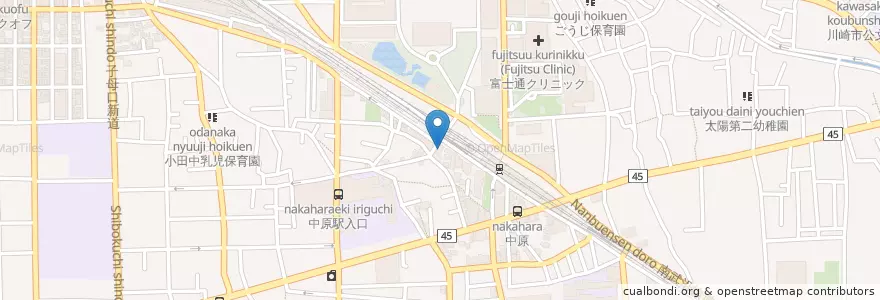 Mapa de ubicacion de 明日香 (Aska Dining) en Japão, 神奈川県, 川崎市, 中原区.