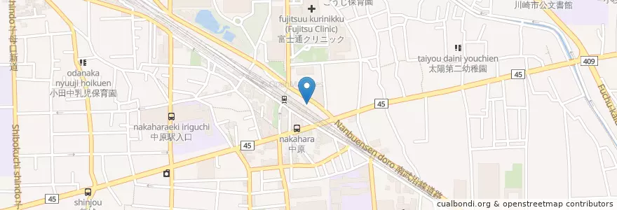 Mapa de ubicacion de 清華楼 (Seikaro) en 日本, 神奈川県, 川崎市, 中原区.