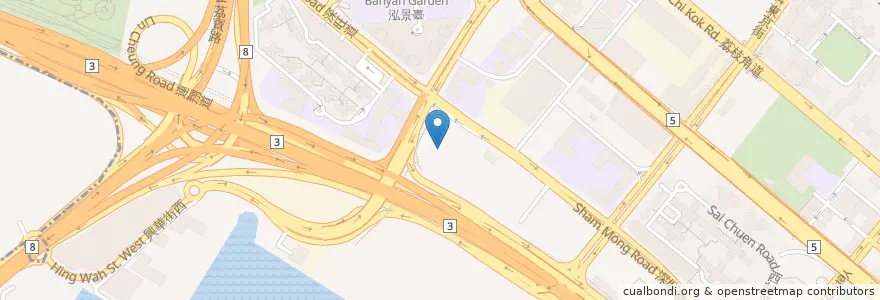 Mapa de ubicacion de 深水埗公共圖書館 Sham Shui Po Public Library en چین, گوانگ‌دونگ, هنگ‌کنگ, کاولون, 新界 New Territories, 深水埗區 Sham Shui Po District.