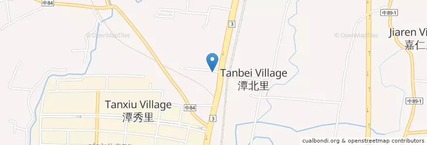 Mapa de ubicacion de Gogoro 電池交換站 en Taiwan, Taichung, Tanzi District.