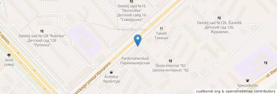 Mapa de ubicacion de Ozon Box en Russie, District Fédéral Central, Oblast De Iaroslavl, Ярославский Район, Городской Округ Ярославль.