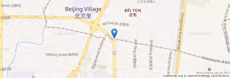 Mapa de ubicacion de 便當店 en Tayvan, Taichung, 北區.
