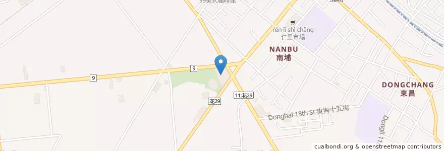 Mapa de ubicacion de Gogoro 電池交換站 en 타이완, 타이완성, 화롄현, 지안 향.