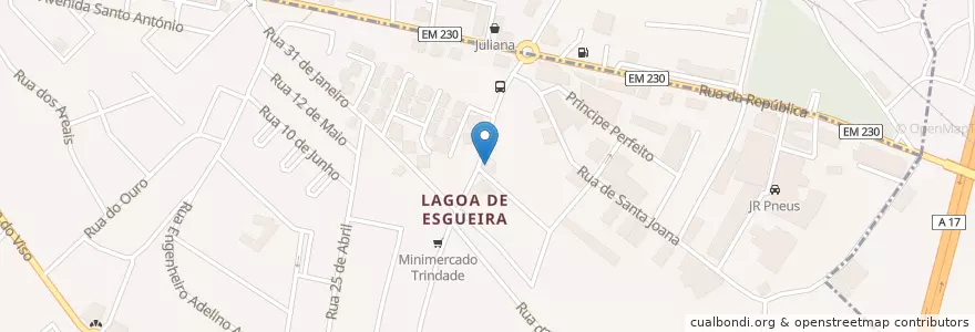 Mapa de ubicacion de Canto dos Leitões en 葡萄牙, Aveiro, Centro, Baixo Vouga, Aveiro.