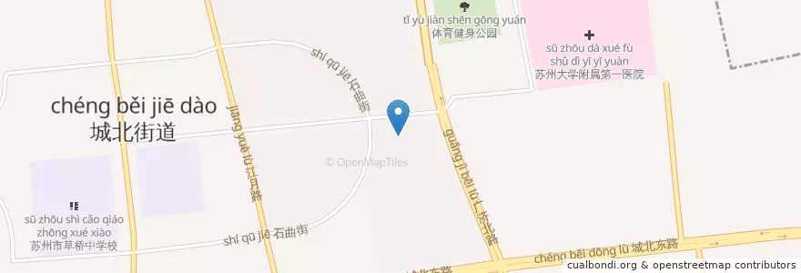 Mapa de ubicacion de 苏锦街道 en China, Suzhou, 姑苏区, 苏锦街道.