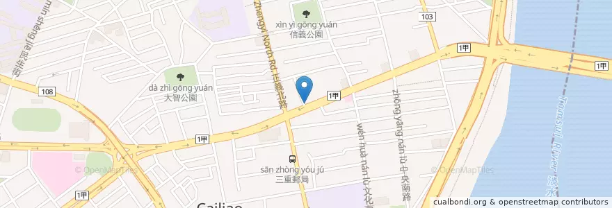 Mapa de ubicacion de 三商巧福 en 타이완, 신베이 시.